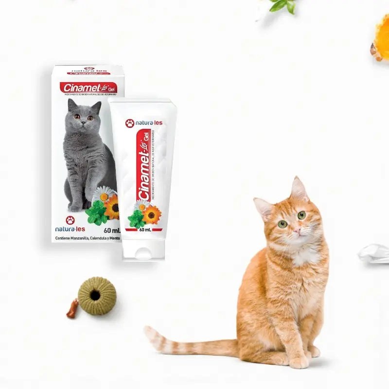 Gel Dental Cinamet Les 60 ml | Cuidado dental natural que transforma la salud de tu gato 🐱