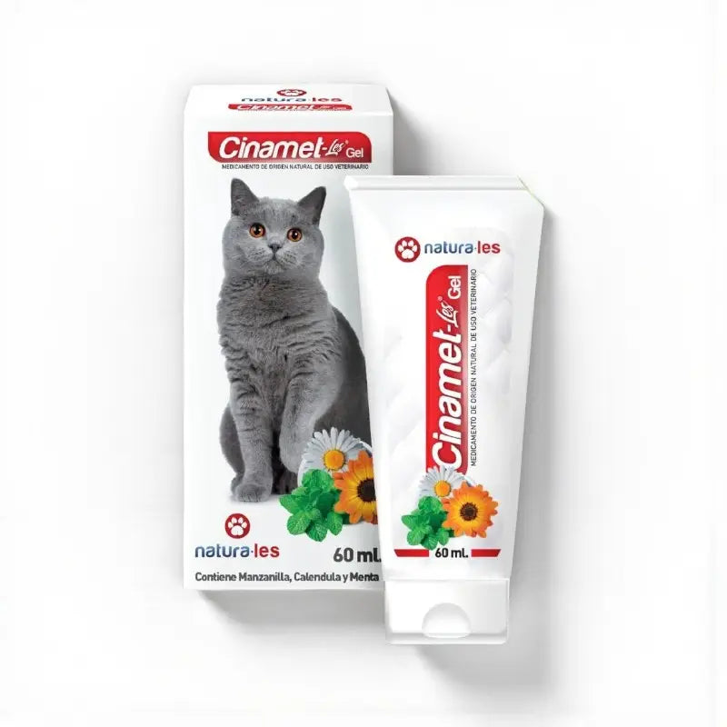 Gel Dental Cinamet Les 60 ml | Cuidado dental natural que transforma la salud de tu gato 🐱