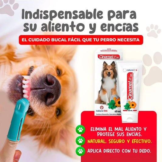🦷 Gel Dental Cinamet Les Perros 60 ml | Protección diaria contra el mal aliento y las encías sensibles